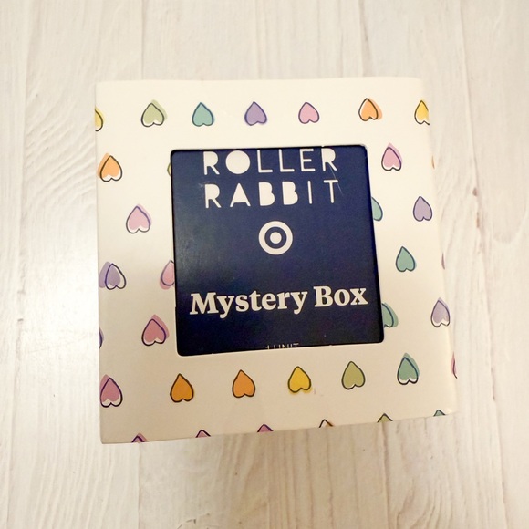 NIB! ROLLER RABBIT Target Mystery Box Blue Satin-y Sleep Mask & Hair Tie - Picture 5 of 5